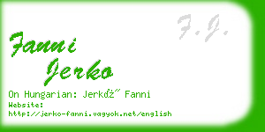 fanni jerko business card